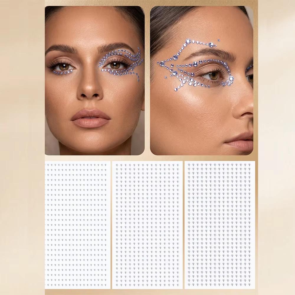 Body Jewelry Stickers - Fake Nose Rings Face Gems Hair