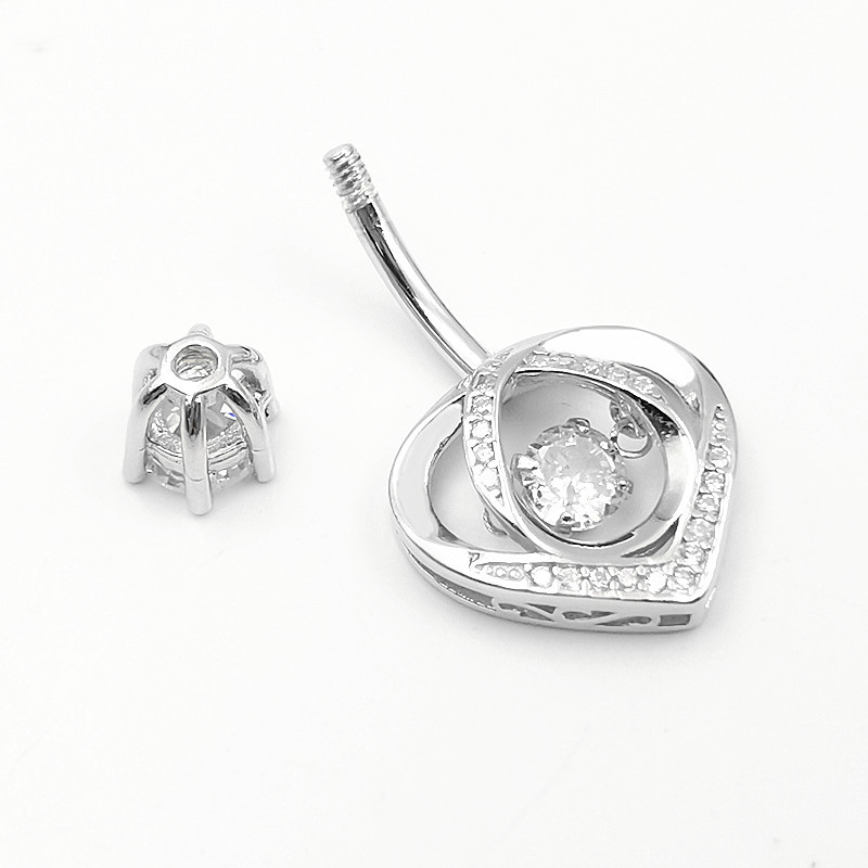 Belly button ring 925 Sterling - Body Jewelry Materials recension och pris