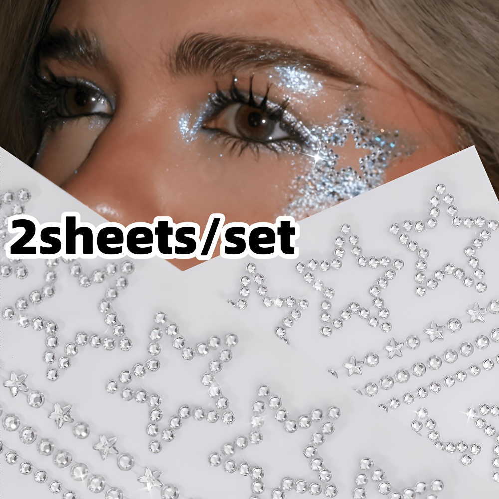 1/2 Sheets Star Rhinestone Sti - Body Jewelry Stickers recension och pris