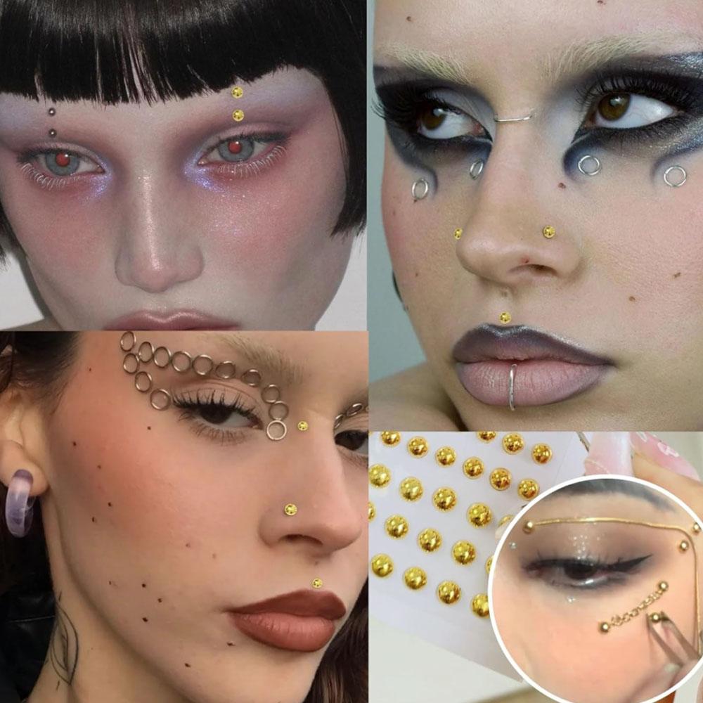 661Pcs Set Face Fake Piercings - Body Jewelry Stickers recension och pris
