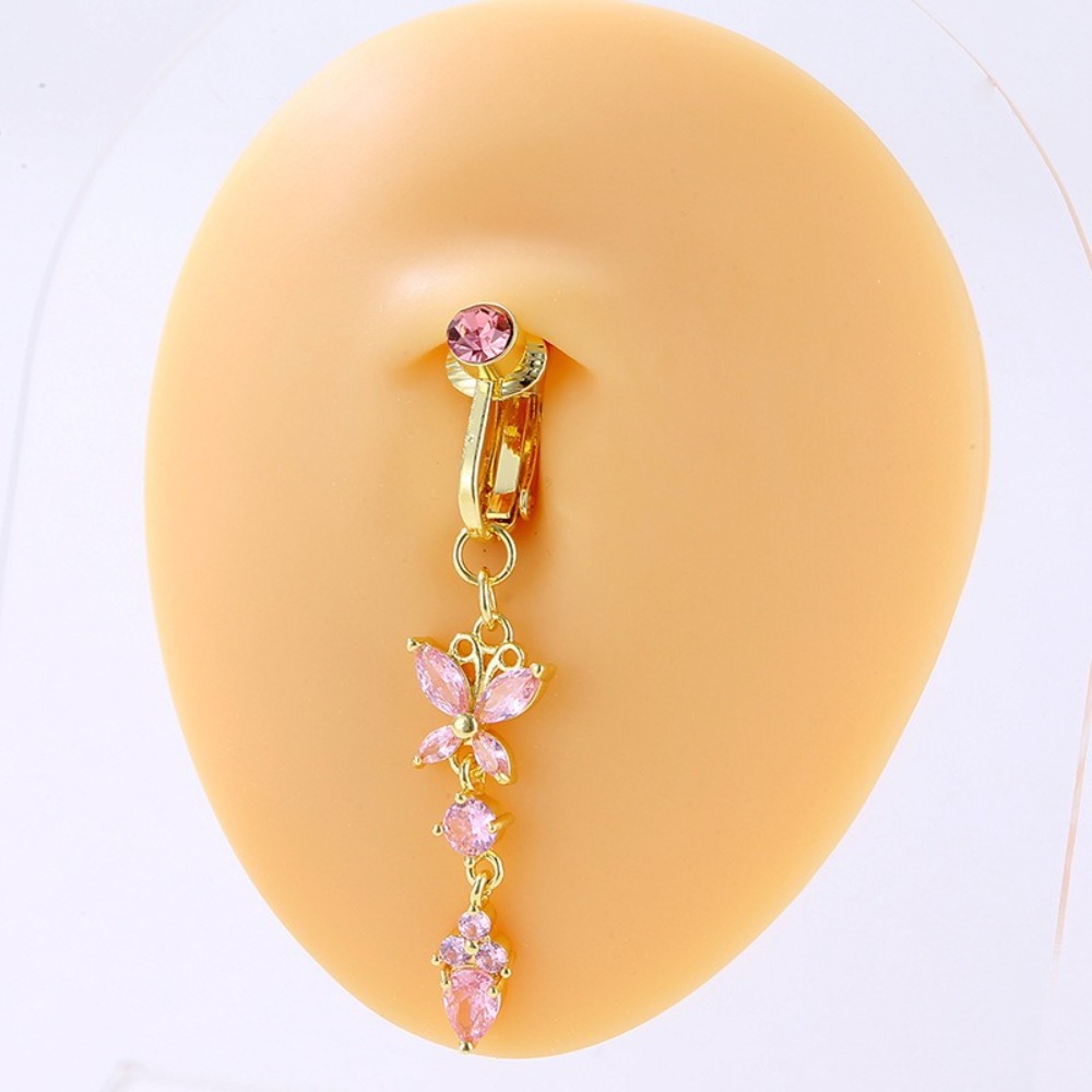 Butterfly Design Clip on Belly - Body Jewelry Materials recension och pris
